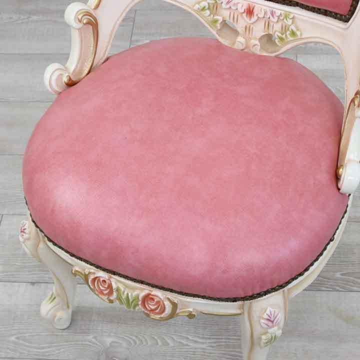 ロココ調 ティーテーブルセット 60cm ラウンドテーブル 3点セット