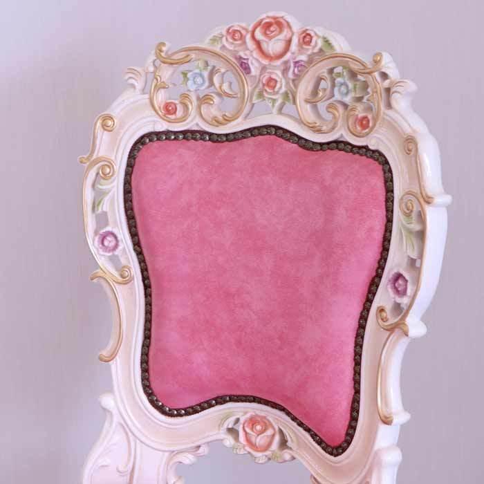 ロココ調 ダイニングテーブル 90cm 3点セット 二人がけ ティーテーブル