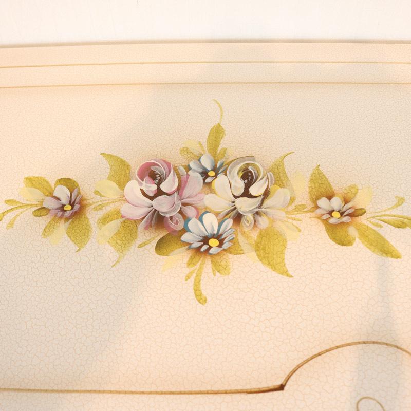 ロココ調 テレビボード 105cm クラック仕上げ テレビ台 ローボード 白