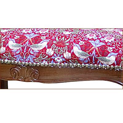 ベンチスツール いちご泥棒 ベスト・オブ・モリス 猫脚 イタリア ベンチスツール いちご泥棒 グリーン ベスト・オブ・モリス 猫脚