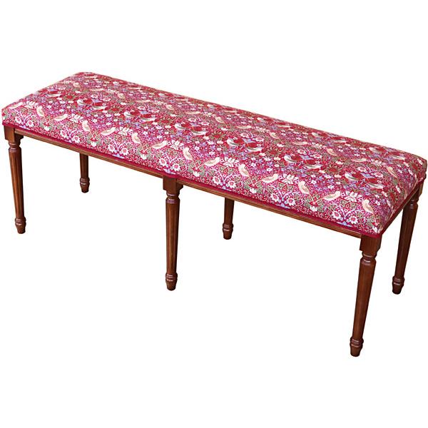 ベンチスツール いちご泥棒 グリーン ベスト・オブ・モリス 猫脚