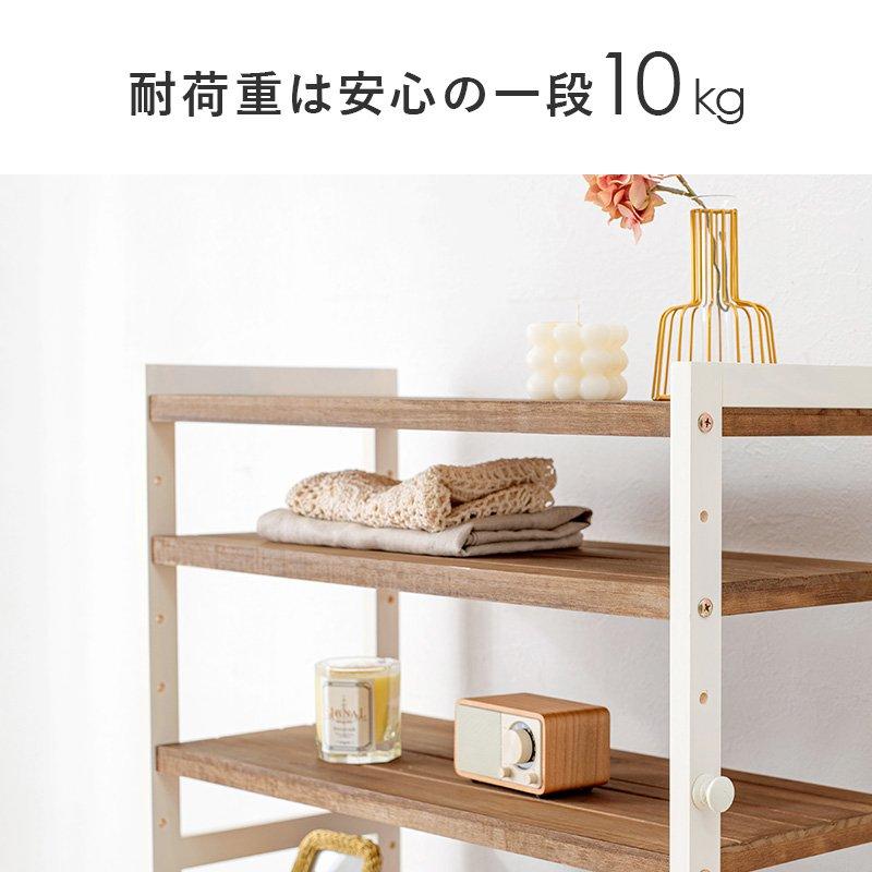 (タイムセール中) 玄関収納 収納棚 5段 幅65cm 高さ92cm オープンラック 高さ調節の画像