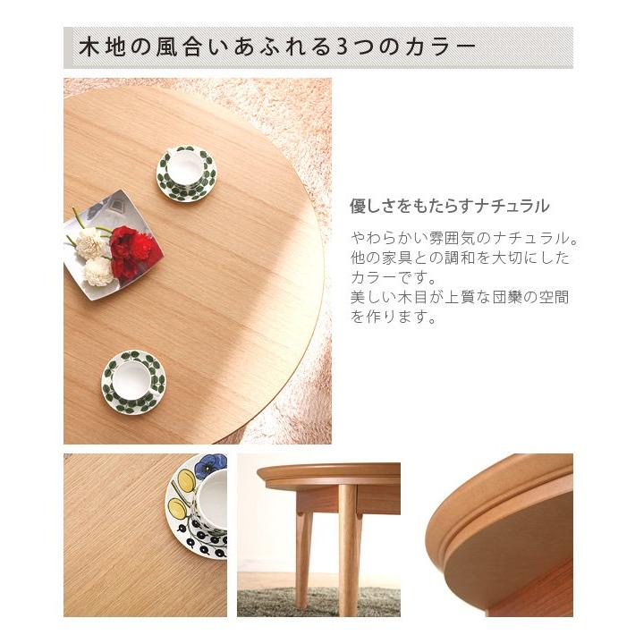 コタツ速見表 白 円型 90 北欧