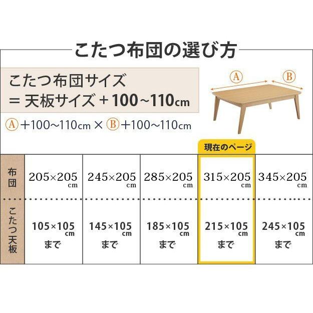 (タイムセール中) こたつ掛け布団 長方形 315×205cm 日本製厚手カーテン生地の北欧柄こたつ布団 おしゃれ_16