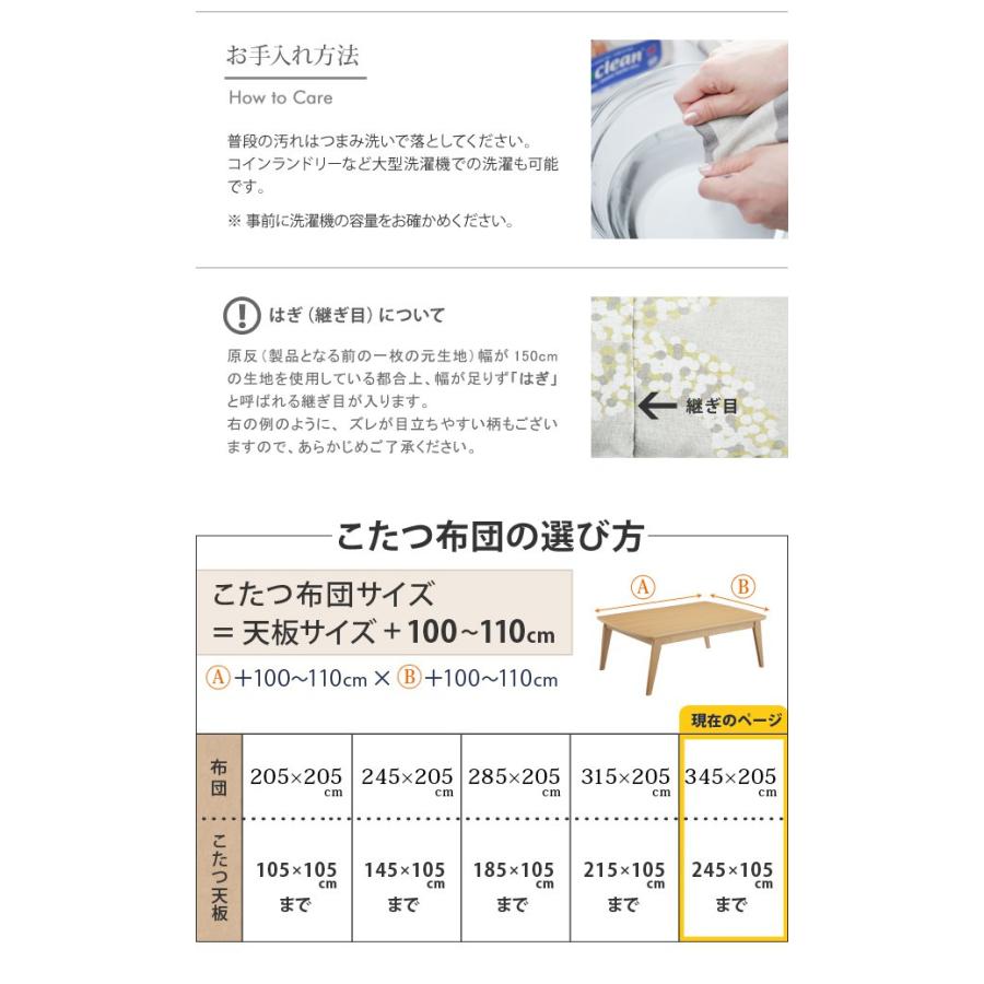 こたつ掛け布団 長方形 345×205cm 日本製厚手カーテン生地の北欧柄こたつ布団 おしゃれ