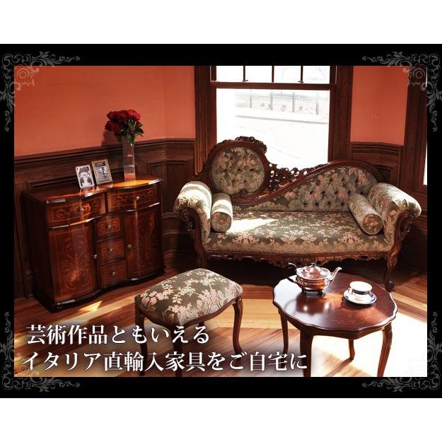 輸入家具 おしゃれ 丸脚リビングキャビネット アンティーク風_5