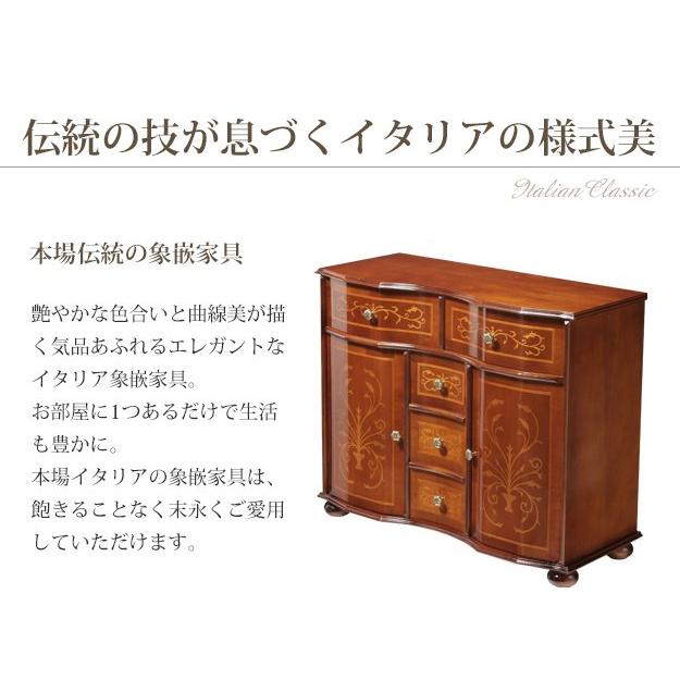 輸入家具 おしゃれ 丸脚リビングキャビネット アンティーク風_6