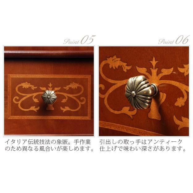 輸入家具 おしゃれ 丸脚リビングキャビネット アンティーク風_8