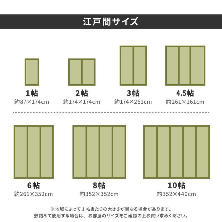 (タイムセール中) い草ラグ 4.5畳 261×261cm 江戸間 夏 国産 畳の保護_7
