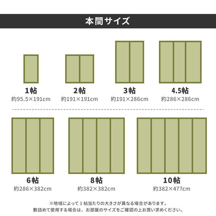 (タイムセール中) い草ラグ 4.5畳 286×286cm 本間 夏 国産 畳の保護_7