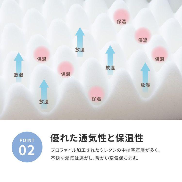 マットレス 高反発 セミダブル 8cm厚 厚手 硬め 折りたたみ 専用ネット付き_4