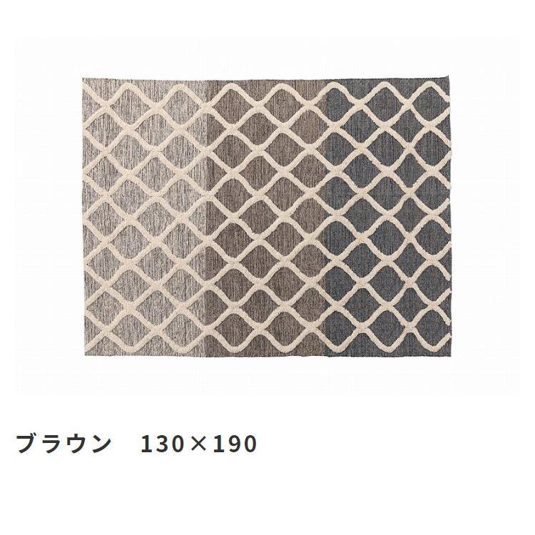 (タイムセール中) ラグマット 約1.5畳 おしゃれ 130×190 インド製コットンラグ グラデーションストライプ ブラウン ブラック 黒