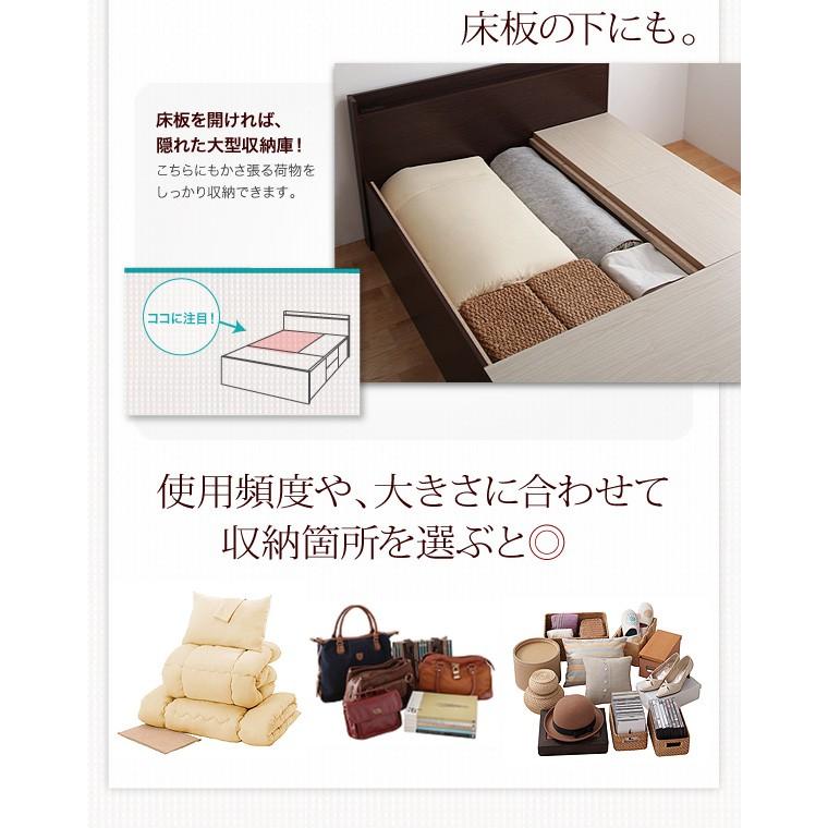 (タイムセール中) (お客様組立) 収納付きチェストベッド シングルベッド フレームのみ_12