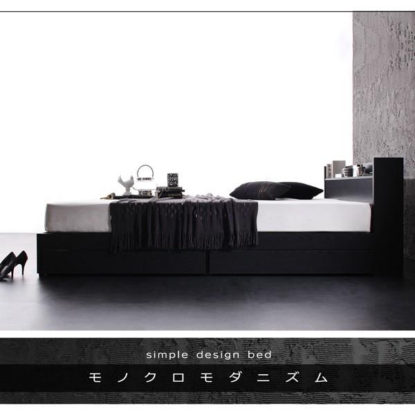 収納付きベッド シングル マットレス付き スタンダードポケットコイル 棚・コンセント・収納付きベッド シングルベッド ブラック ホワイト_15