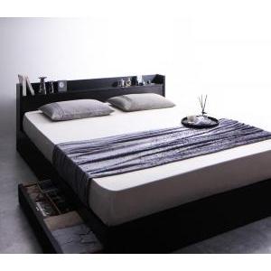 収納ベッド クイーン(Q×1） マットレス付き 国産カバーポケットコイル