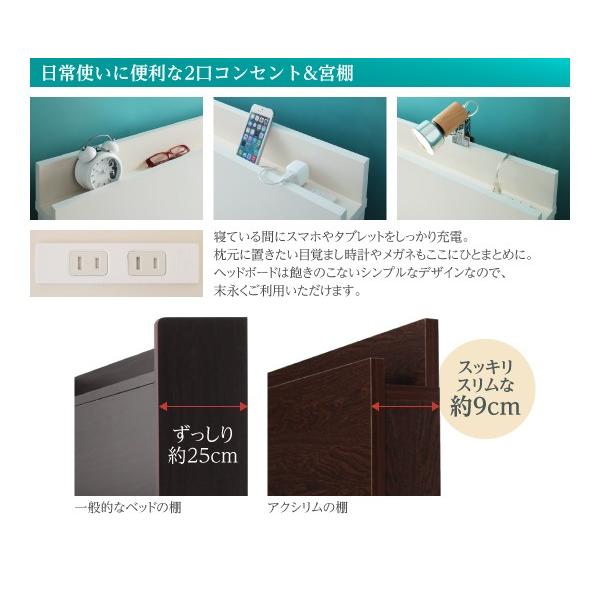 (タイムセール中) (お客様組立) 日本製大容量収納付きチェストベッド シングルベッド フレームのみ_14