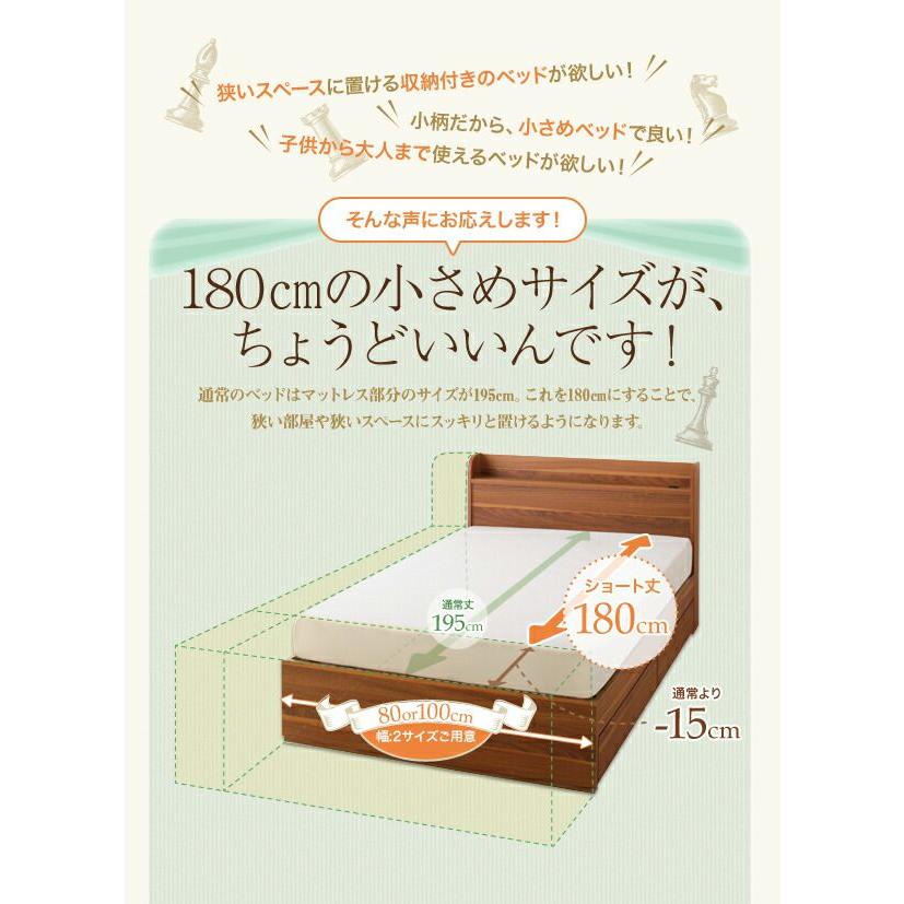 (タイムセール中) シングルサイズベッド かわいい ベッドフレームのみ 小さめ 一人暮らし 女性 ショート丈 組立付き