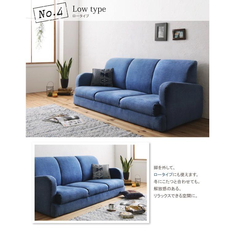 二人掛けソファー おしゃれ デニムソファー ヴィンテージ 関東圏限定