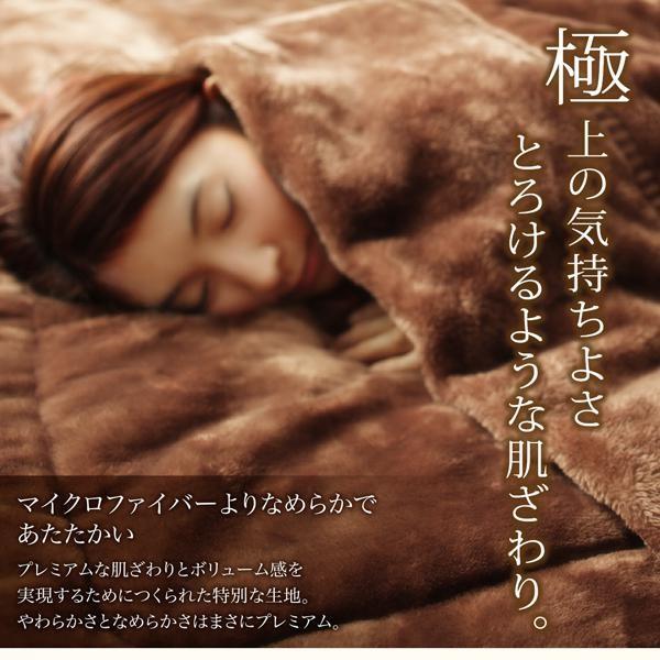 お早めに!! 2枚合わせ毛布・パッド一体型ボックスシーツセット ダブル 暖かい 冬用 ブランケット 大判 発熱わた入り プレミアムマイクロファイバー