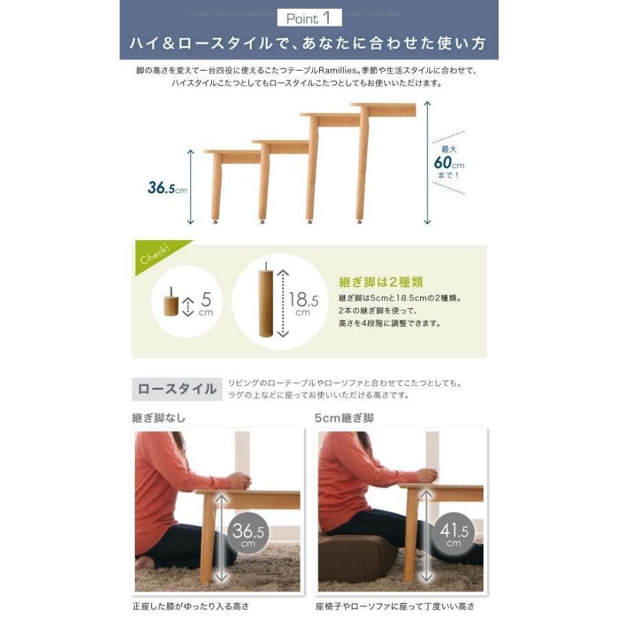 こたつ速見表 4尺矩形(80×120糎) 格好のいい 北欧絵図面生まれながら木オーク材材高さかい繕うこたつ速見表 格好のいい