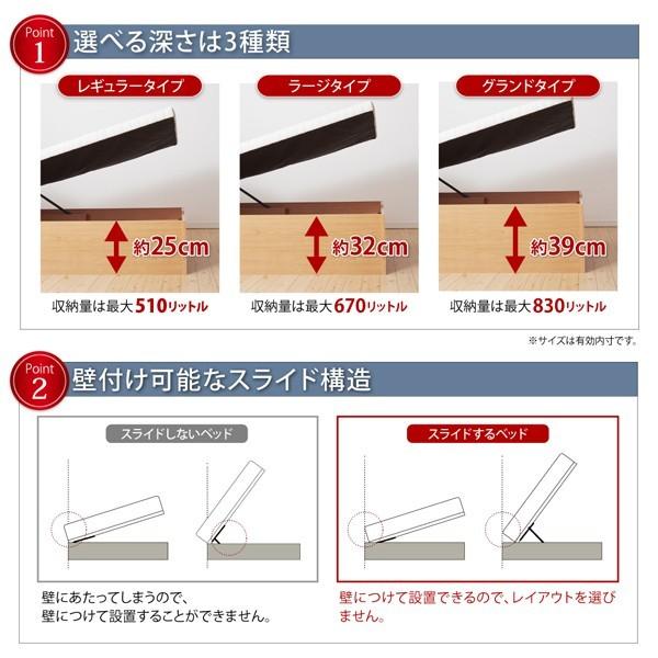 日本 ガス圧大容量跳ね上げ式ベッド セミダブル マットレス付き 薄型スタンダードボンネルコイル 縦開き セミダブルベッド ホワイト