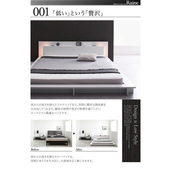 (タイムセール中) ローベッド ダブル ベッドフレームのみ ダブルベッド ブラック ホワイト_3