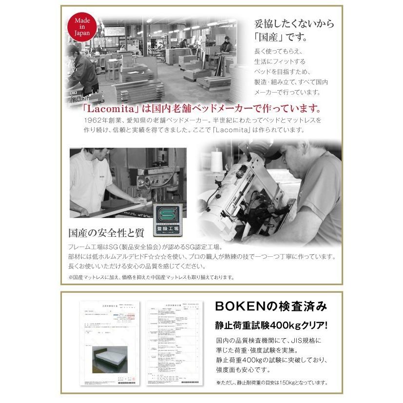 (タイムセール中) ベッド セミダブル マットレス付き ポケットコイル 収納付きベッド ホワイト 白