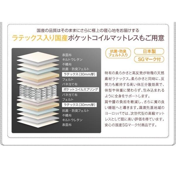 (タイムセール中) ベッド セミダブル マットレス付き ポケットコイル 収納付きベッド ホワイト 白