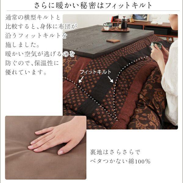 こたつ 布団セット 7尺長方形(90×210cm)天板対応 掛け敷き布団\u0026上掛け3点セット 国産_7