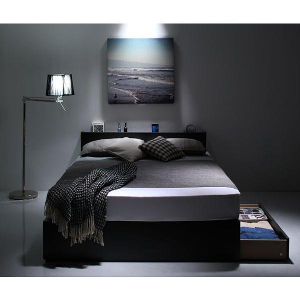 「送料無料・年末感謝」 引き出し収納付きベッド シングル マットレス付き スタンダードポケットコイル ブラック ホワイト 白 黒 【ZYX7321383336】(25893円)