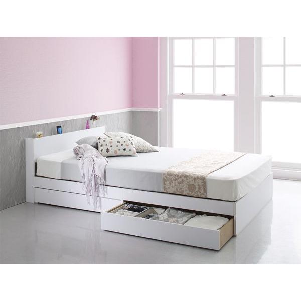 「送料無料・年末感謝」 引き出し収納付きベッド シングル マットレス付き スタンダードポケットコイル ブラック ホワイト 白 黒 【ZYX7321383336】(25893円)