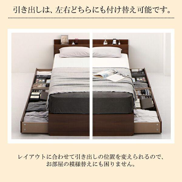 収納付きベッド ダブル ベッドフレームのみ 組立付き_7
