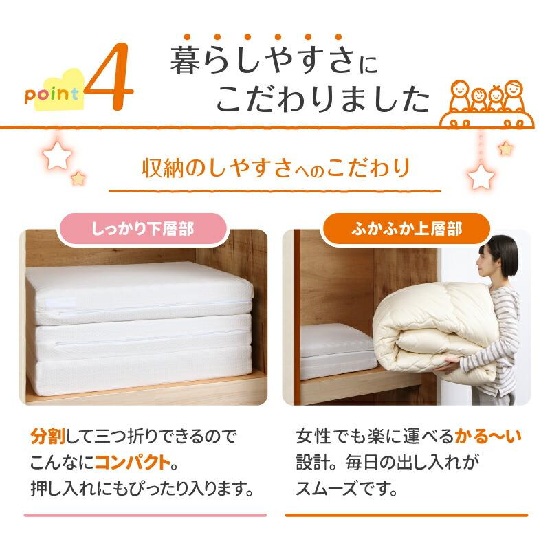 敷布団 綿100% 幅280cm 大きいサイズ 洗える ふかふか上層部単品_12