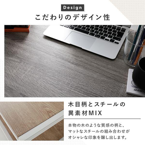 (タイムセール中) ワークデスクセット デスク90cm+チェア1脚 2点セット ヴィンテージ調_8