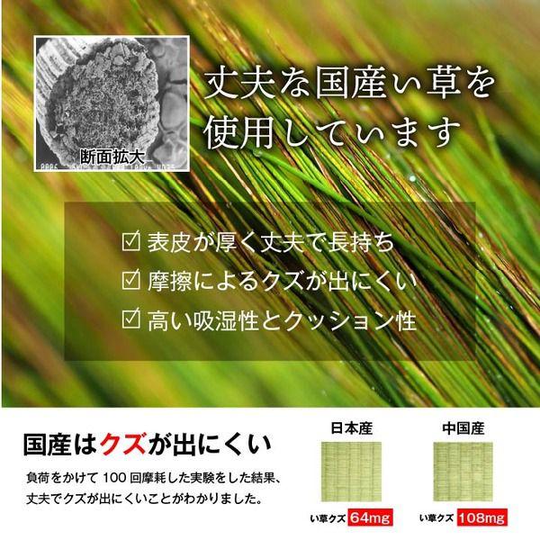 (タイムセール中) 上敷き 江戸間3畳 約174×261cm 純国産い草 格子柄
