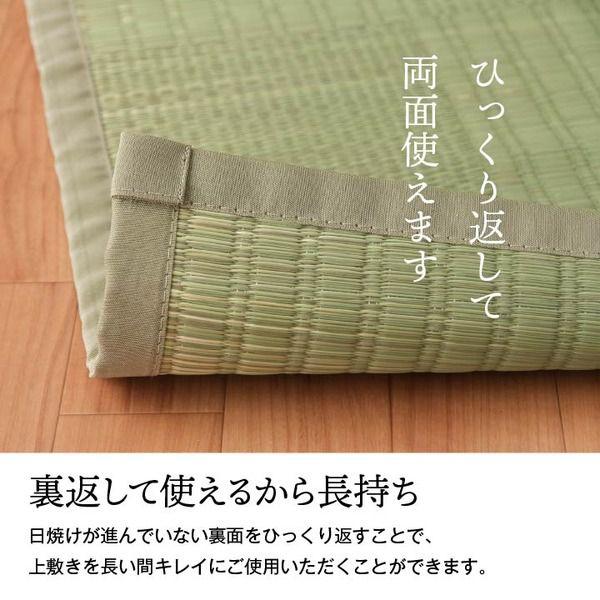 上敷き 本間8畳 約382×382cm 純国産い草 格子柄