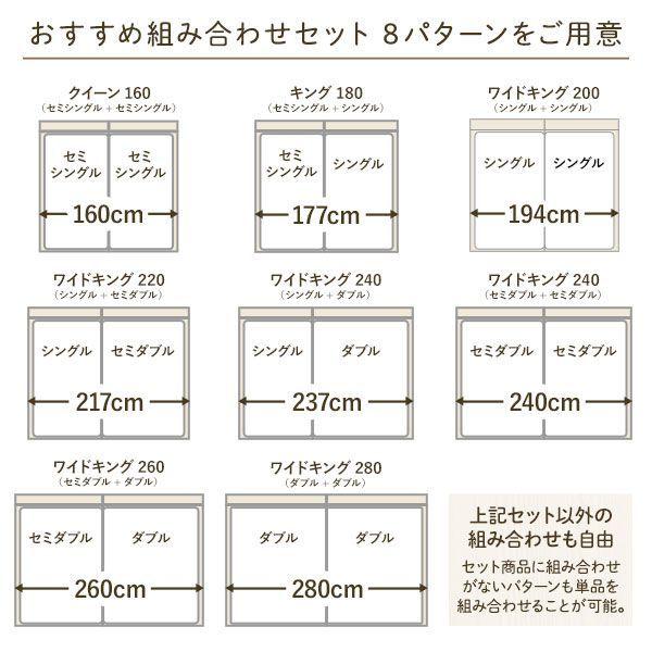 ローベッド ワイドキングサイズベッド280（D+D） ベッドフレームのみ ホワイト LED照明コンセント宮棚付き 連結ベッド_14
