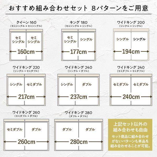 ローベッド キングサイズベッド180(SS＋S) マットレス付き ボンネルコイルマットレス 連結ベッド_1