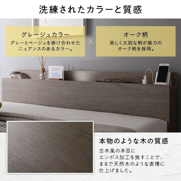 ローベッド キングサイズベッド180(SS＋S) マットレス付き ボンネルコイルマットレス 連結ベッド_11