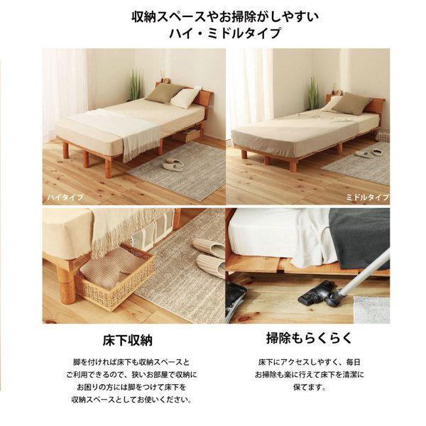 ダブルベッド 頑丈 マットレス付き すのこ 高さ調節 ロールポケットコイル 宮付き_6