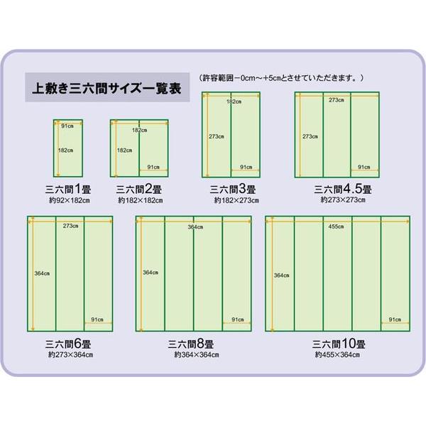 い草ラグ 三六間8畳 約364×364cm おしゃれ 国産_15