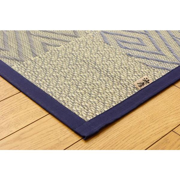 (タイムセール中) い草ラグ 江戸間2畳 約174×174cm おしゃれ 花ござ 国産 ブラウン_9