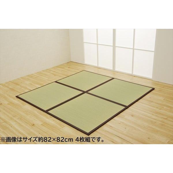 (タイムセール中) 置き畳 4.5畳セット 約82×164×1.7cm：4枚＋約82×82×1.7cm：1枚 国産 い草 軽い ジョイント付き ブラウン_15
