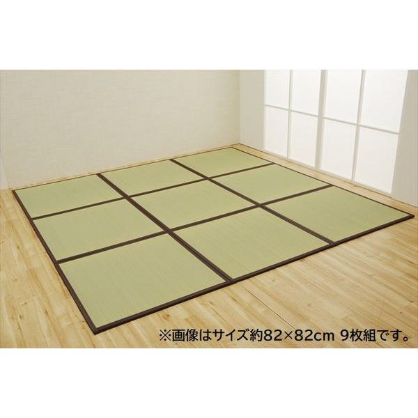 (タイムセール中) 置き畳 4.5畳セット 約82×164×1.7cm：4枚＋約82×82×1.7cm：1枚 国産 い草 軽い ジョイント付き ブラウン_17