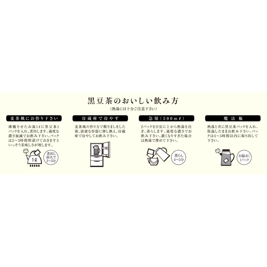 ヤマタケ 春夏秋冬 黒豆茶 16包 １０個（１ケース） 宅配80サイズ｜hokuriku-umaimon｜02