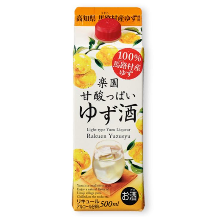 W】清洲桜醸造 楽園 甘酸っぱい ゆず酒 500ml 6本（1ケース） 宅配