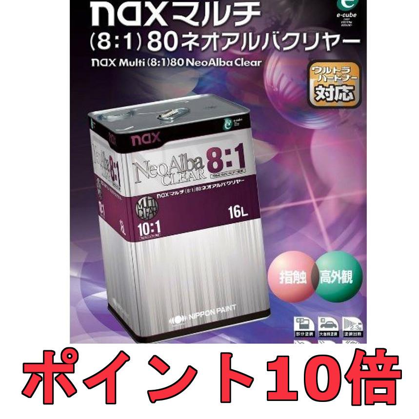 ポイント10倍】naxマルチ 8:1 80ネオアルバクリヤー 16L 日本ペイント 