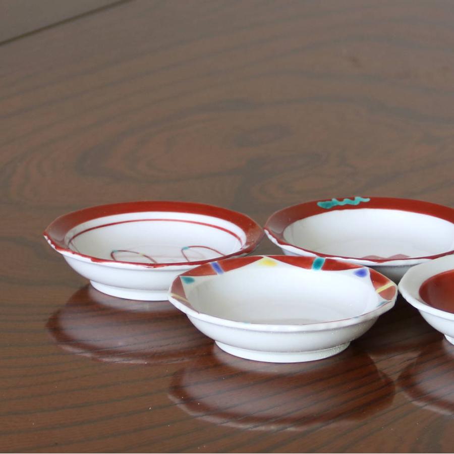 九谷焼 3号小皿揃（5枚セット）赤絵絵変わり : 北山堂 - 通販 - Yahoo