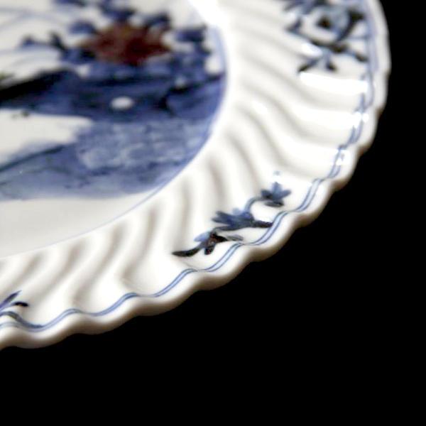 九谷焼 山本長左【宮内庁御用達】九谷焼ケーキ皿 天啓赤絵吉祥文