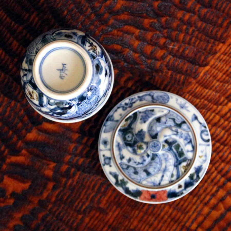 九谷焼 山本長左【宮内庁御用達】九谷焼蓋付湯呑み 色絵祥瑞 : 北山堂